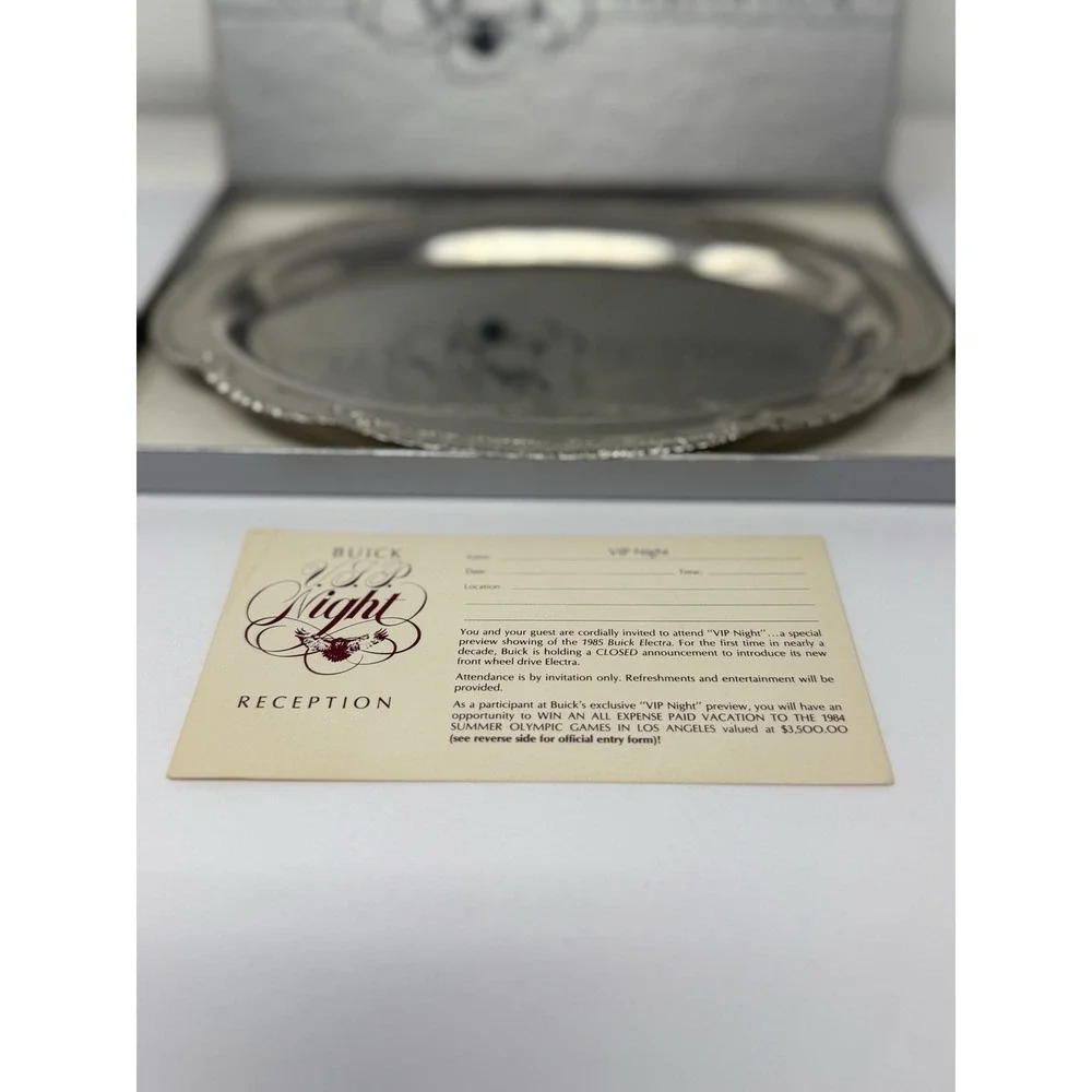 1985 Buick Electra VIP Night Promotional Box Set Invitation & Platter Vintage